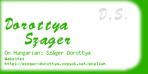 dorottya szager business card