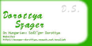 dorottya szager business card